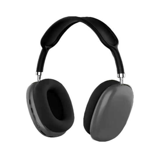 Black over-ear headphones on a white background